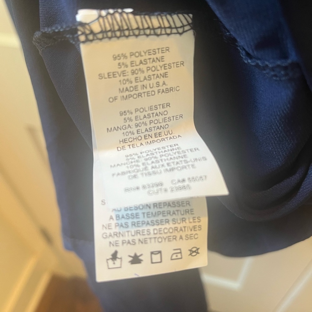 MARINA Navy Blue Long Sleeve Dress - Picture 8 of 10